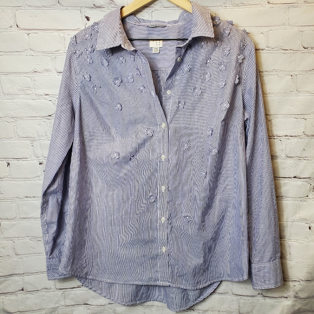 ☀️ 💙 5/$50 A.New.Day 3D Flower Buttondown